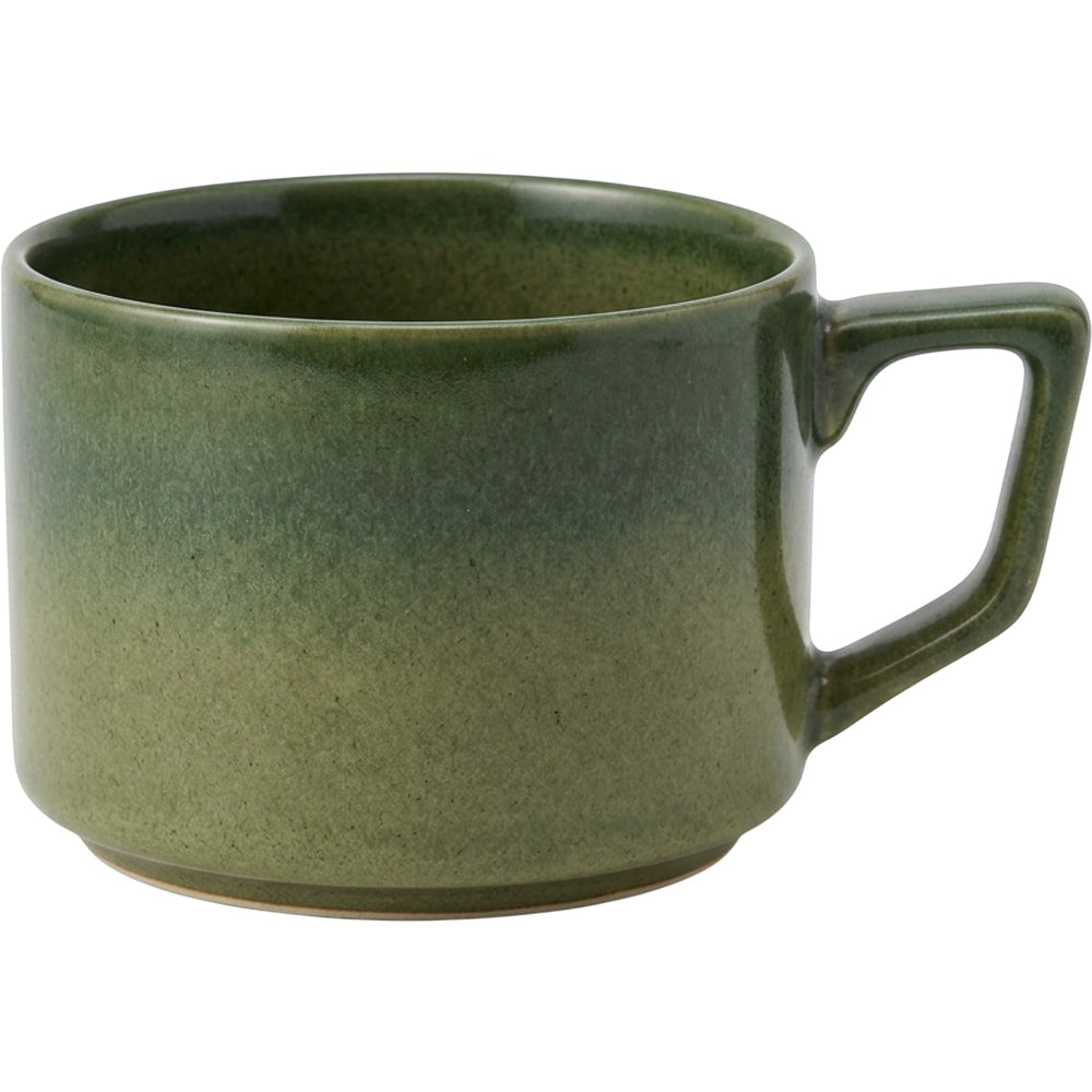 Vaid Reactive-Glaze Wide Ceramic Mug 14 fl oz Moss Green - Product view